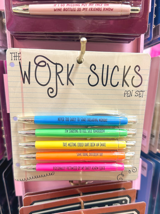 Work Sucks Pen Set